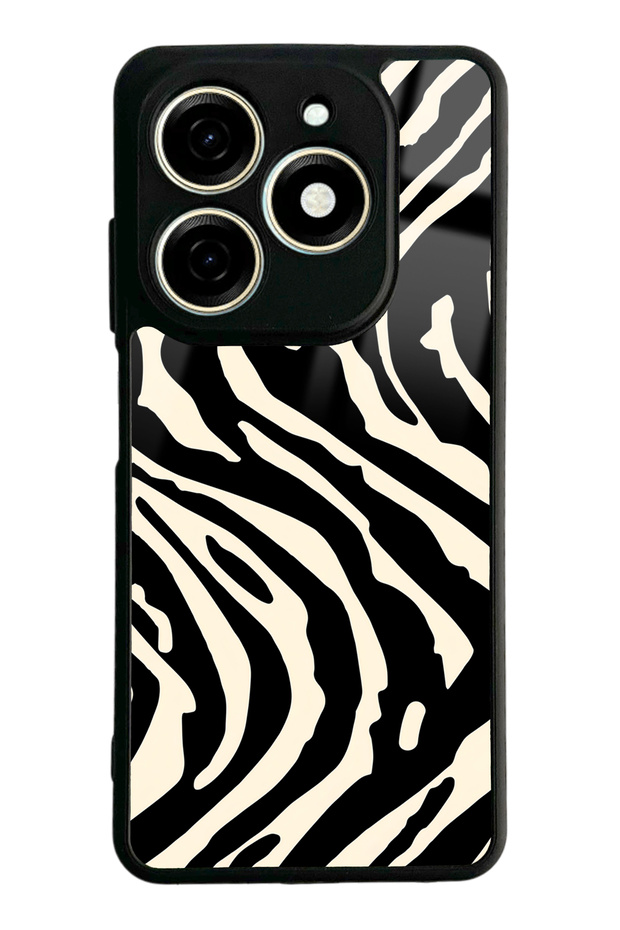 غلاف هاتف لامع بتصميم حمار وحشي لهاتف Tecno Spark 20C