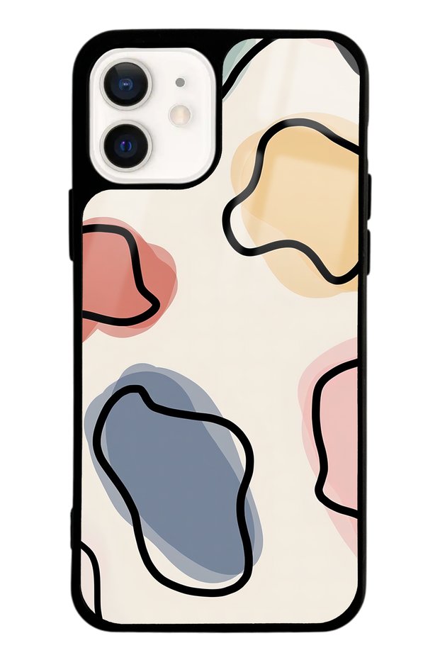 Glossy Phone Case for iPhone 12 Nude Milky Design
