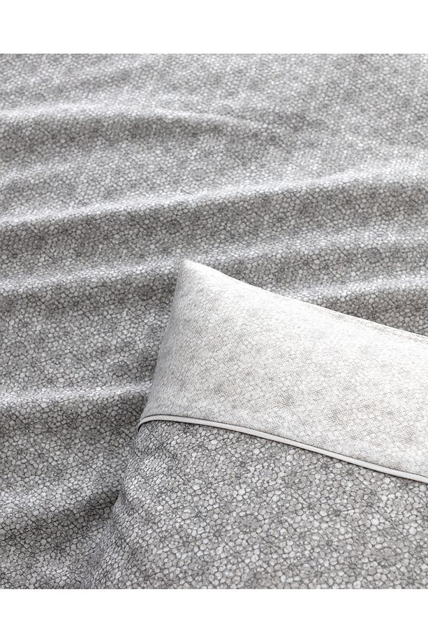 Lavem Tek Kişilik %100 Pamuk Madame Coco Crep Baskılı Nevresim Takımı - Gri - 7