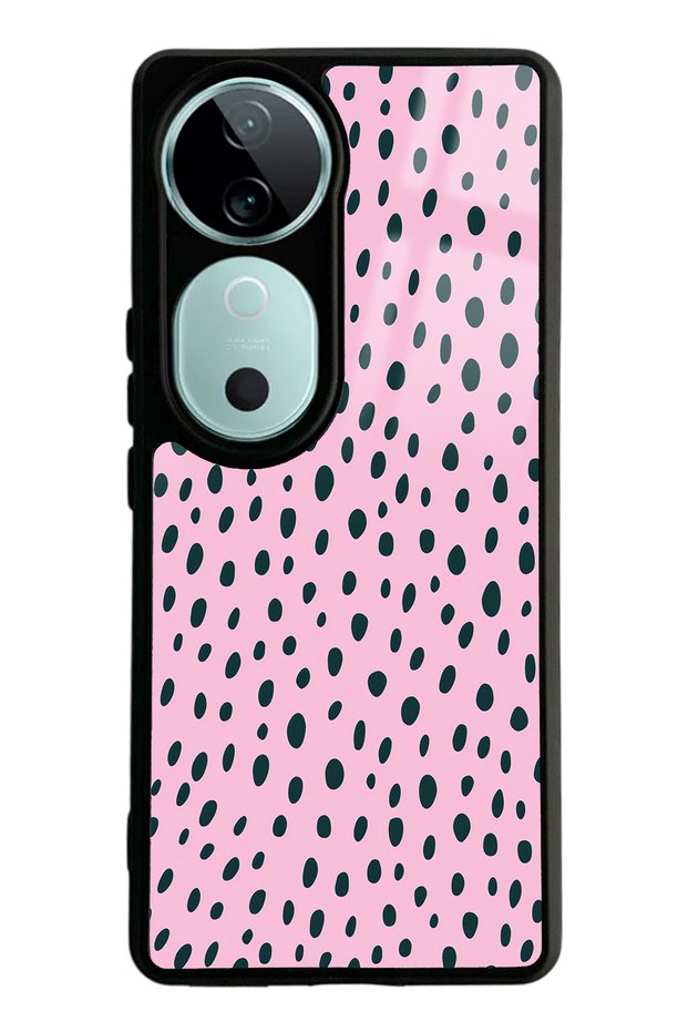 Vivo V40 Pink Speckle Design Glossy Phone Case