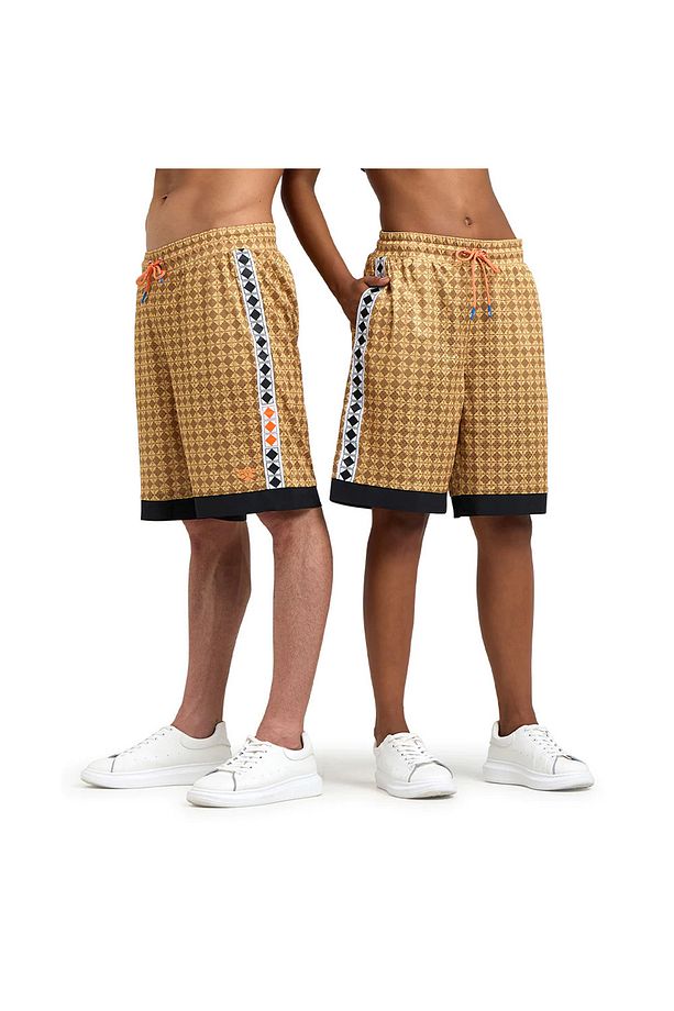 50th Bermuda Mesh Unisex Sarı Günlük Stil Şort 006454313 - 1