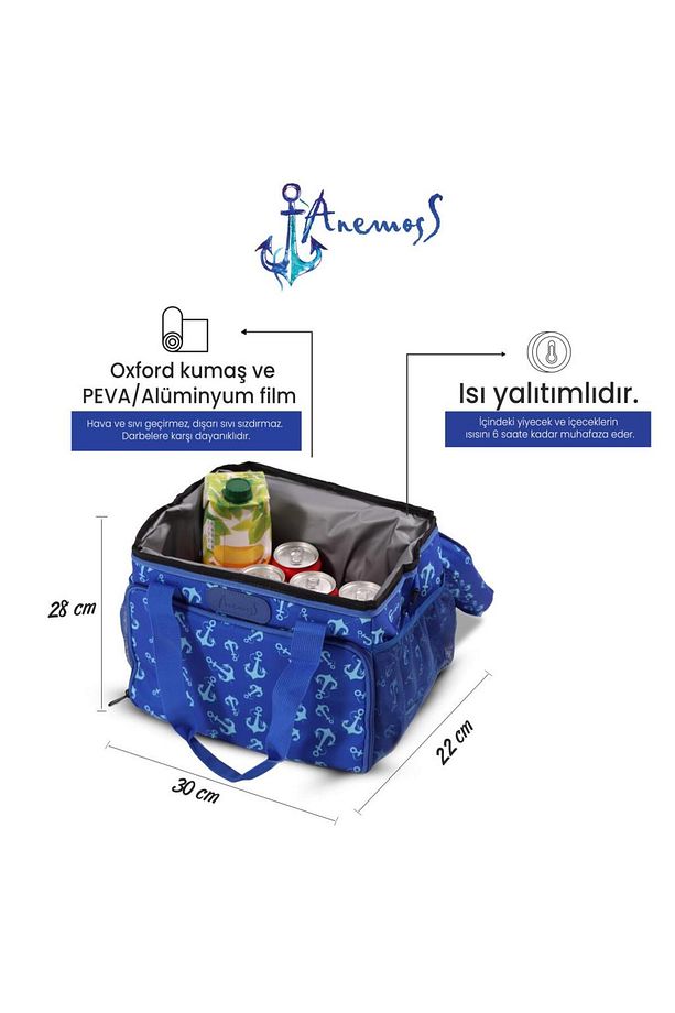 Çapa Isı Yalıtımlı Çanta Mavi - 6