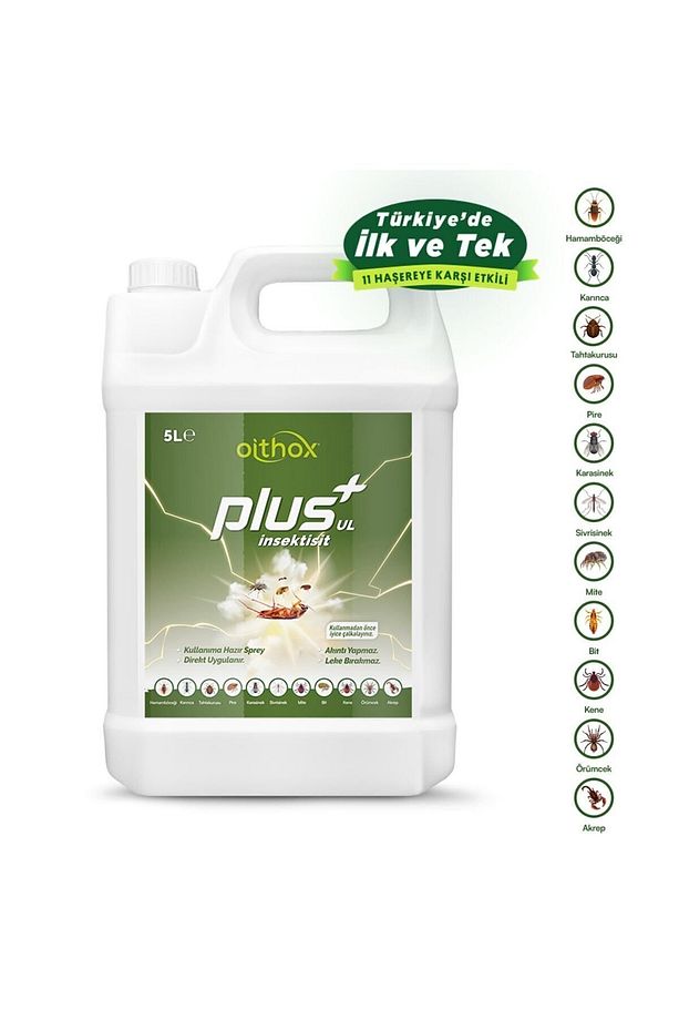 Plus Ul Pire, Bit, Kene, Tahta Kurusu, Mite, Hamamböceği, Karasinek Ilacı 5 Lt 500 ml (2 ÜRÜN) - 7
