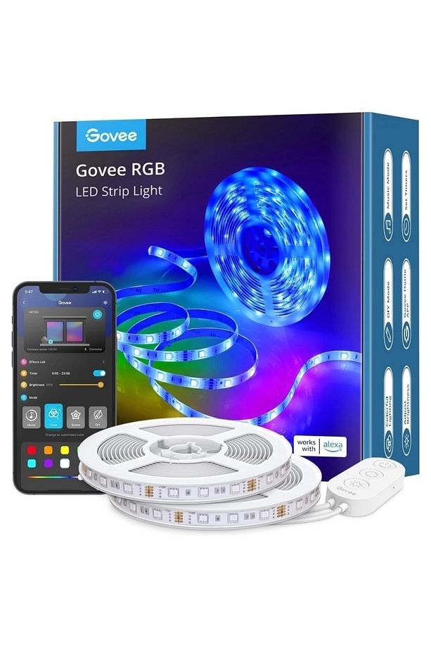 10 Metre Wi-fi Ve Bluetooth Rgb Led Şerit Işık (ALEXA VE GOOGLE ASSİSTANT UYUMLU) H61103a3 - 1