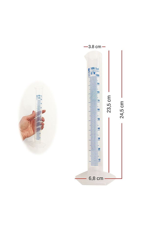 0-40 Etil Alkol Alkolmetre Ve 100ml Plastik Mezür Seti - 3
