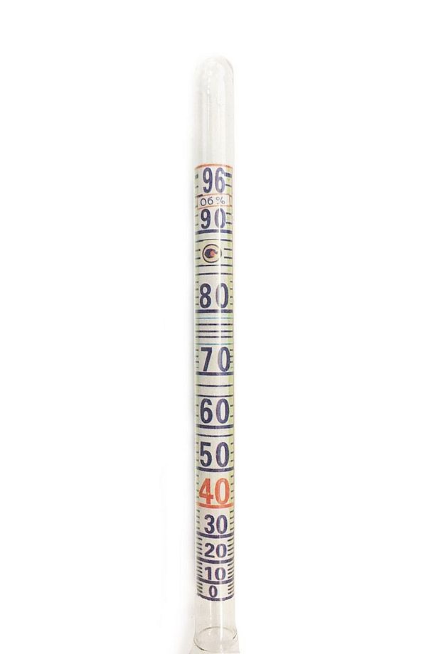 Kısa Form Alkolmetre Ve 100ml Mezür Seti Kabartma Skala - 7