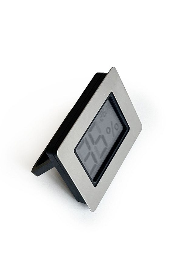 Metal Çerçeve Dijital Higrometre Termometre Nem Ölçer Humidor Puro Kutusu - 7