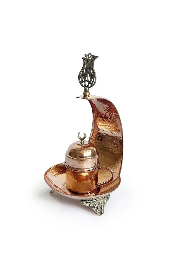 Hilal Bakır Kahve Sunum Seti - 2