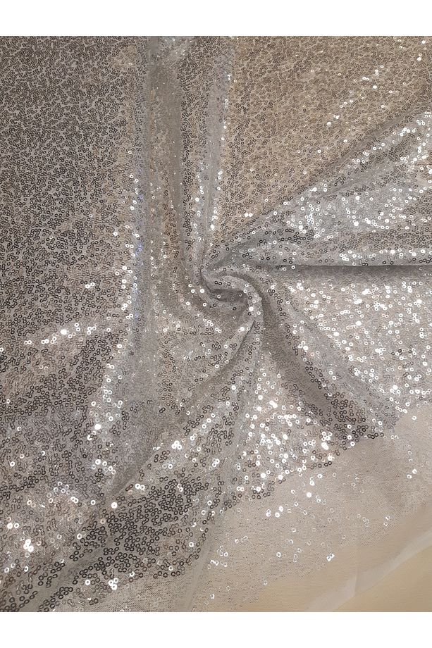 Elbiselik Süslemelik 3mm Payet Kumaş 1 Metre - 1