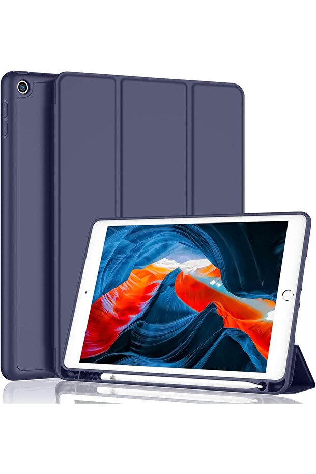 iPad 10.2-inch Case for 9th/8th/7th Gen with Pencil Holder, Soft Silicon, Auto Wake/Sleep Cover