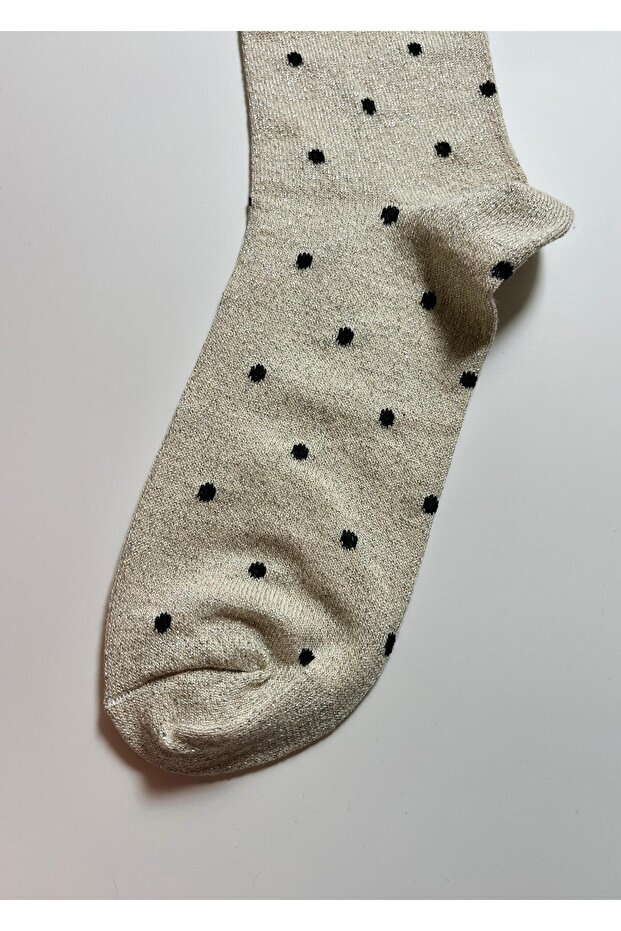 Simli Puantiyeli Kadın Çorap - 1