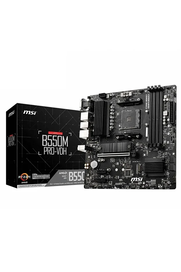 B550m Pro-vdh Ddr4 4400mhz 1xvga 1xdmı 1xdp 2xm.2 Usb 3.2 Matx Am4 - 1