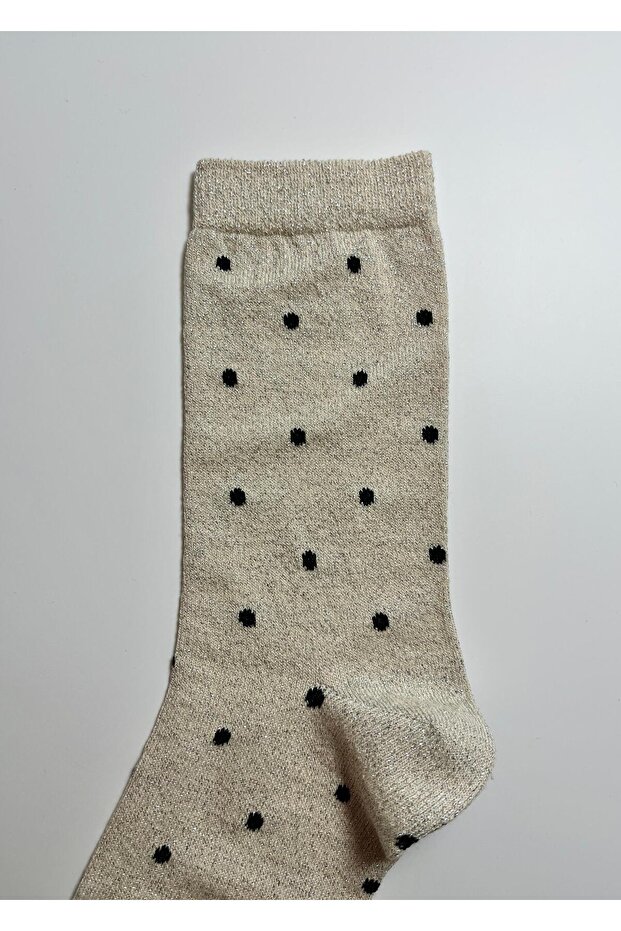 Simli Puantiyeli Kadın Çorap - 4