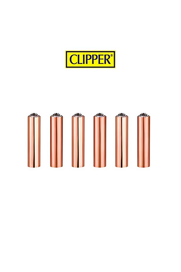 CLİPPER BRONZ KAPLAMALI METAL TAŞLI  ÇAKMAK 30 ADET - 3