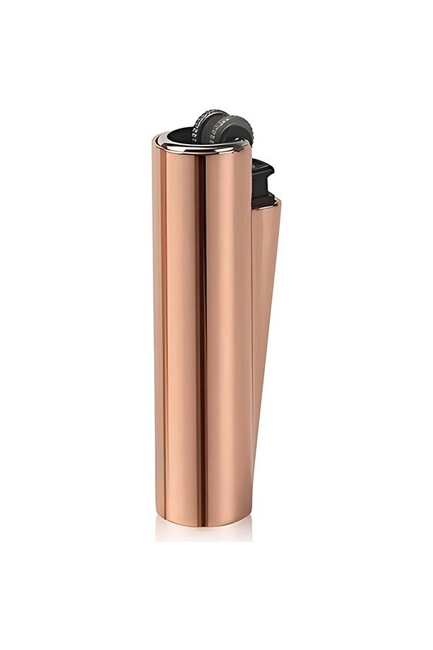 CLİPPER BRONZ KAPLAMALI METAL TAŞLI  ÇAKMAK 30 ADET - 1