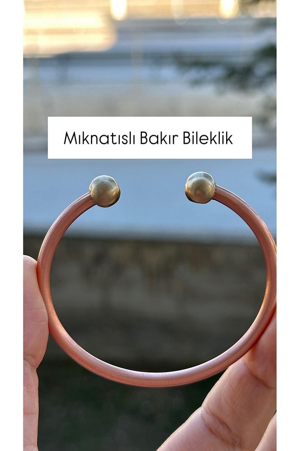 Mıknatıslı Bakır Bileklik Saf Bakır Unisex Model Bakır Bileklik - 1