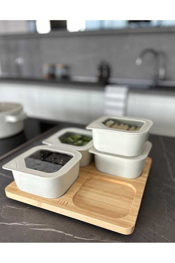 Fika One 4'lü Kahvaltı Mutfak Set Bej İskandinav Tasarım 1 Adet - 8