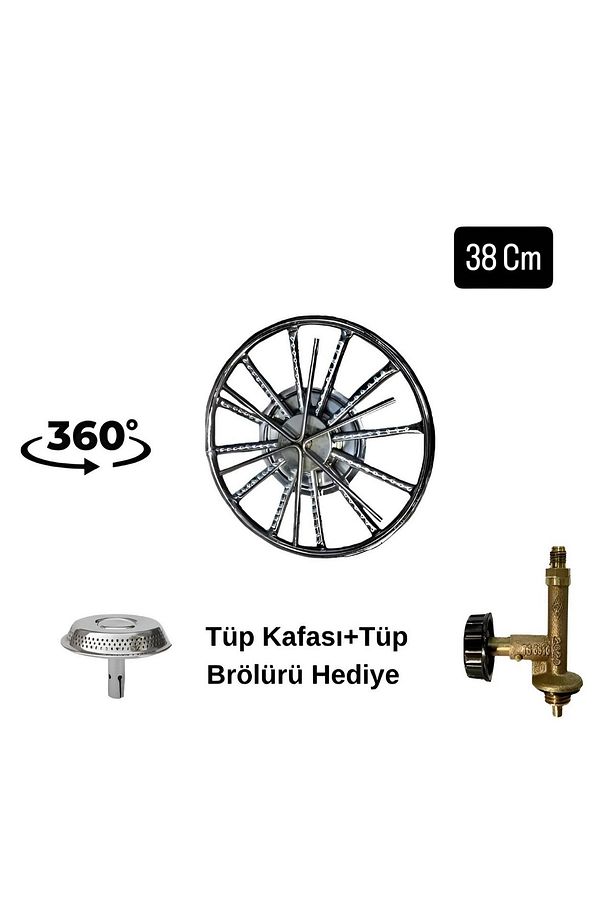 Döner Başlıklı Künefe Su Böreği Kadayıf Pişirme Ocağı Küçük Tüp Üstü Künefe Ocağı 38 Cm - 1
