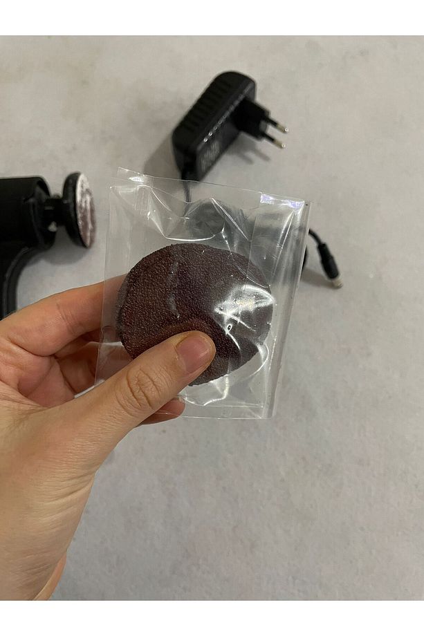 Çift Uçlu El Zımpara Makinesi Hobi 50mm disk cırt zımpara adaptörlü set metal ahşap taş tozu alçı - 7