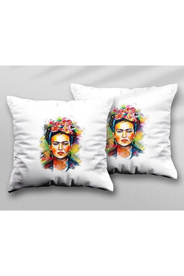 F Rida K Ahlo Portrait Two Pcs Two Side Printed Washable Pillow Throw Pillow Cover