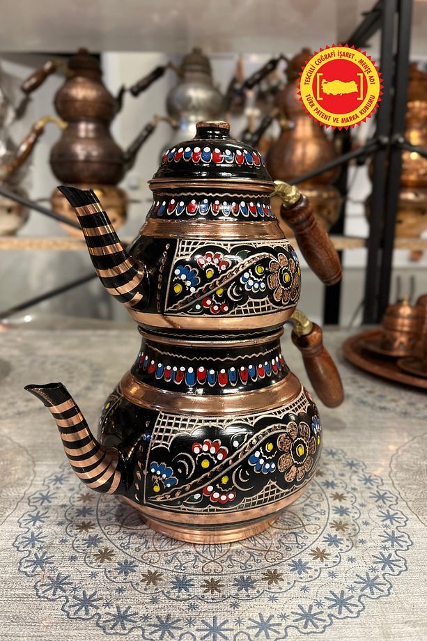 Mine İşleme Büyük Damat Çaydanlık - 2