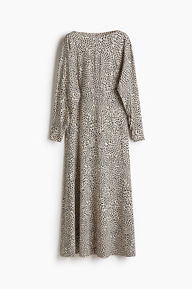 Kayık Yakalı Elbise - 4