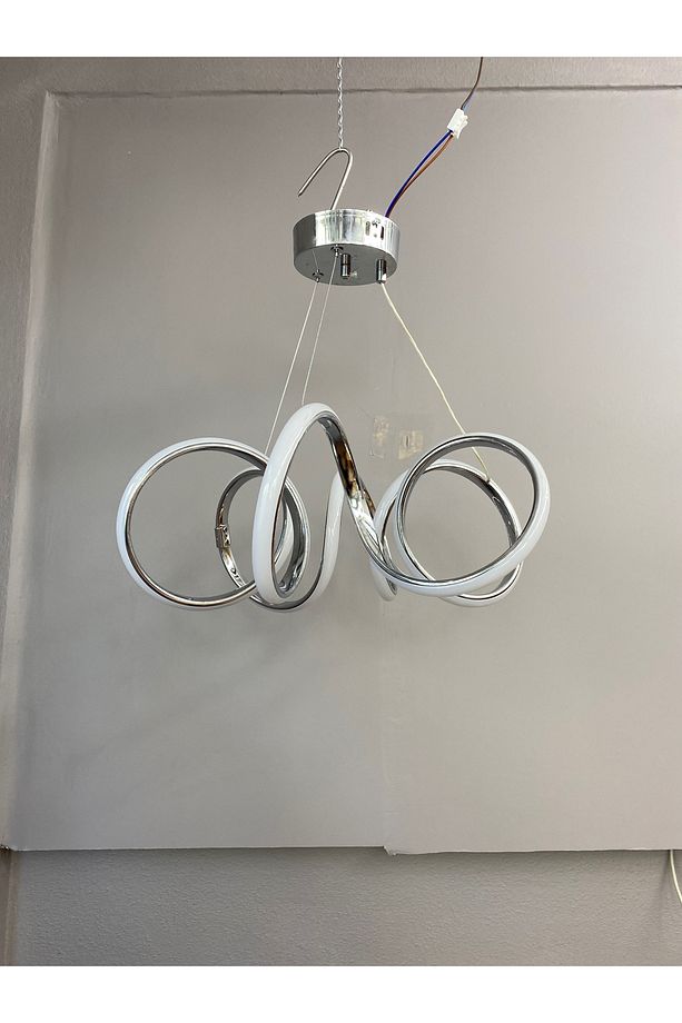 Yüksek Aydınlatmalı Kuğu Model krom kaplama sarkıt modern 3 renk led avize - 5
