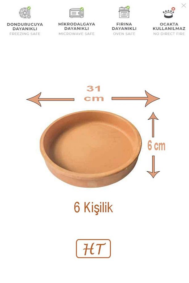 Taş Fırın Uyumlu-yuvarlak Güveç Kabı Çömlek Tava - 3