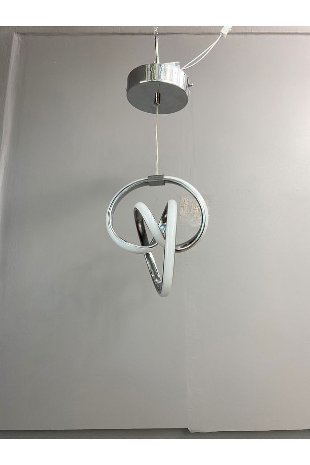 Yüksek Aydınlatmalı imza Model krom kaplama sarkıt modern 3 renk led avize - 5