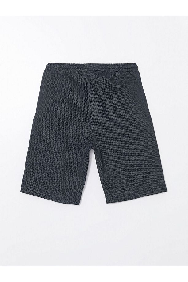 Lacivert Standart Kalıp Erkek Pijama Alt Şort - 2