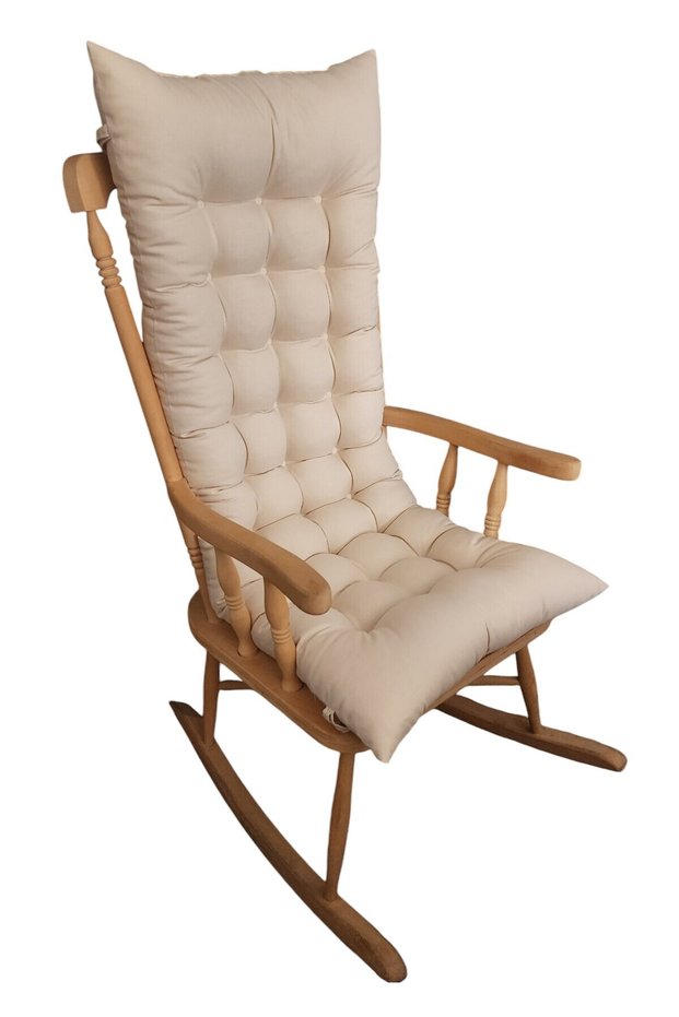 Selen Luxury Chair Cushion, Bench, Swing Rocking Chair Cushion 120X50Cm Beige (Cushion Only)