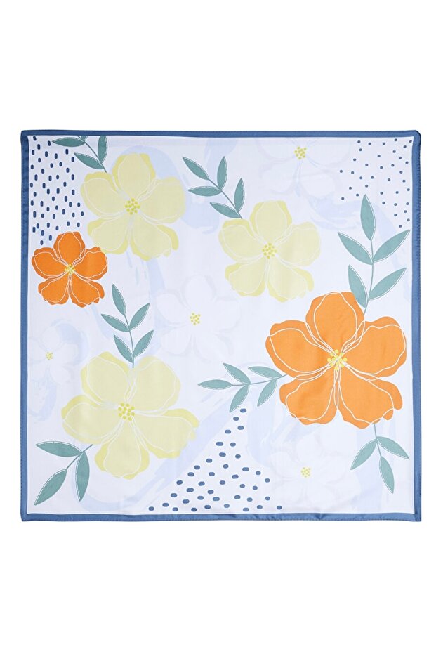 Beyaz 90x90 Eşarp - 1