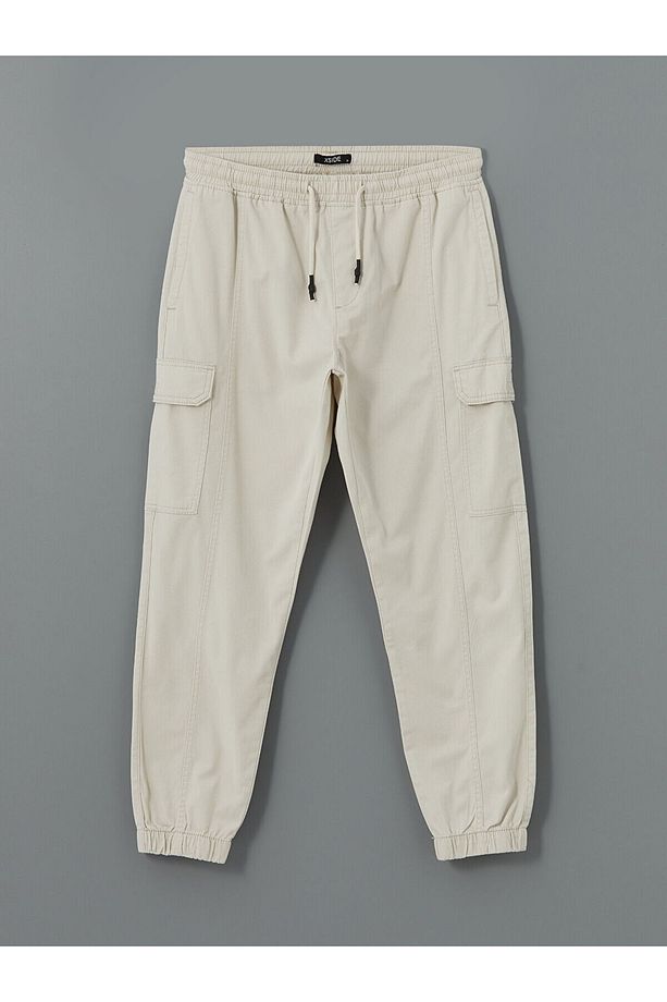 Standart Kalıp Gabardin Erkek Jogger Pantolon - 1