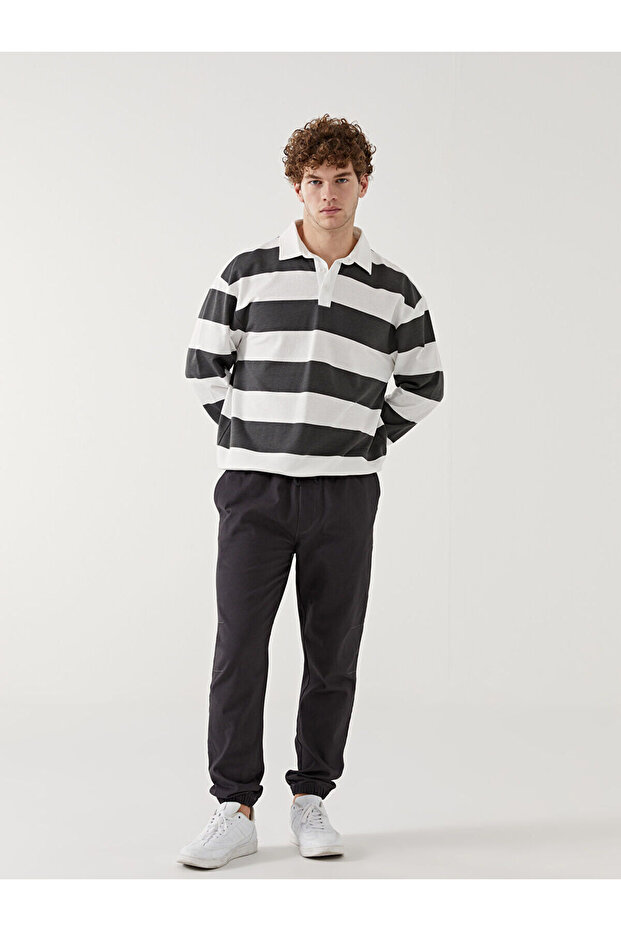 Xside Anthracite Standard Fit Gabardine Men's Trousers