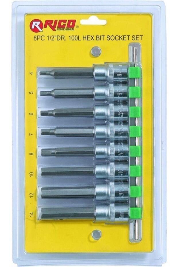 1/2 Allen Socket Set 8 Pieces - 1