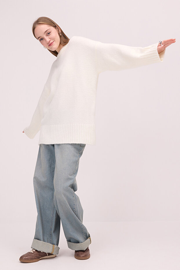 Bisiklet Yaka Basic Triko Kazak K2217-C3 - 1