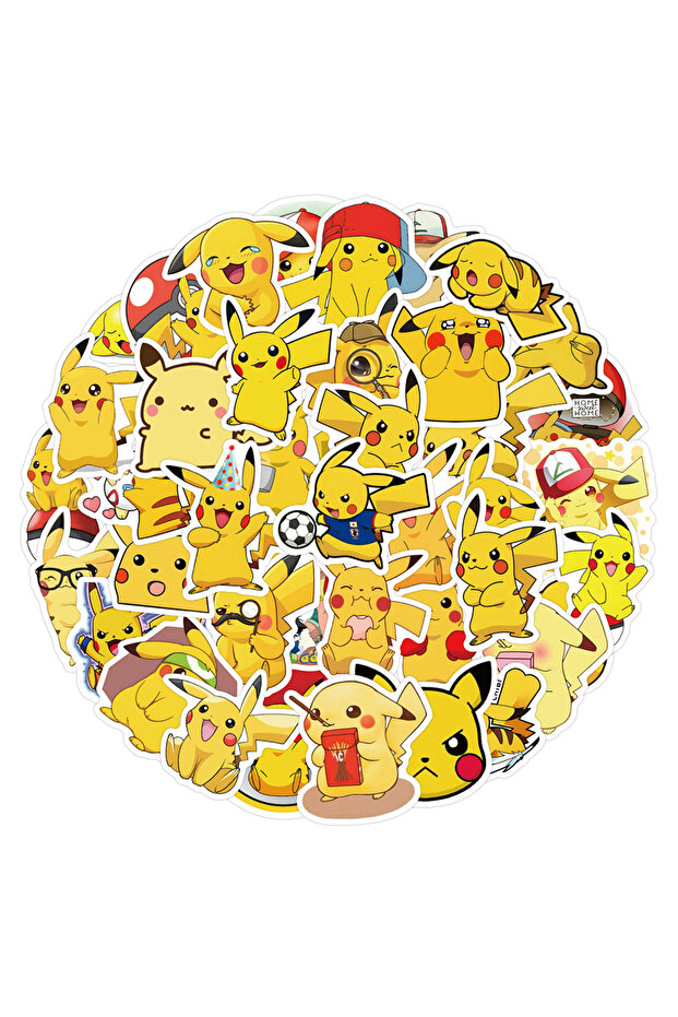 60PCS 10/30/60PCS Pokemon Cute Pikachu Stickers For Kids DIY Skateboard Notebook Bicycle Laptop Suit
