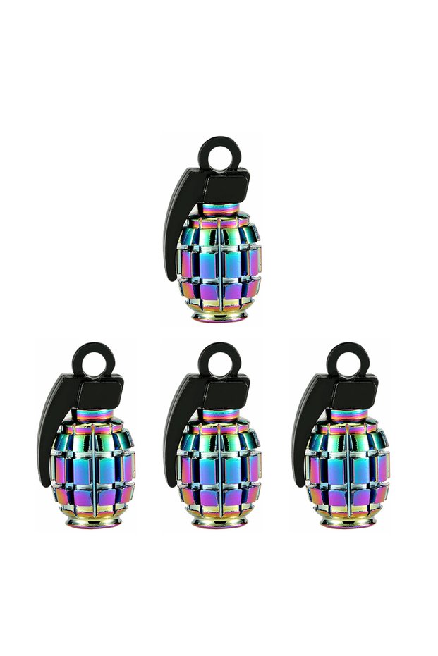 Multicolour AUTCOAT 4Pcs/Set Universal Car Truck Motocycle Wheel Tyre Valve Caps Bicycle Tire Air Va
