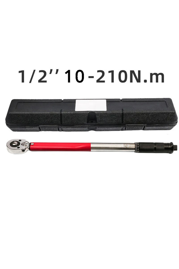 1-2 inch 10-210N.m 10-210N.m Torque Wrench 1/2" Precise Reversible Ratchet Torques Key Professional