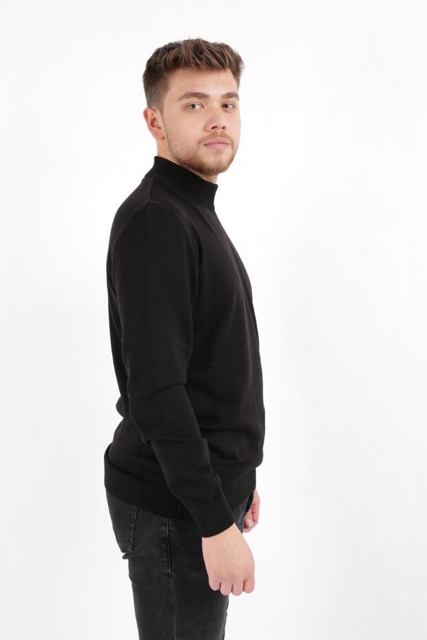 Yarım Balıkçı Triko Siyah - 3