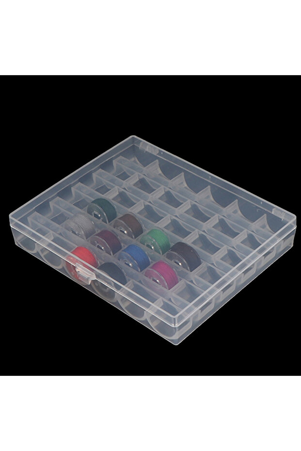 1pc 36 Spools Empty Bobbins Storage Box Sewing Accessories Tools Plastic Sewing Machine Bobbin Ca...