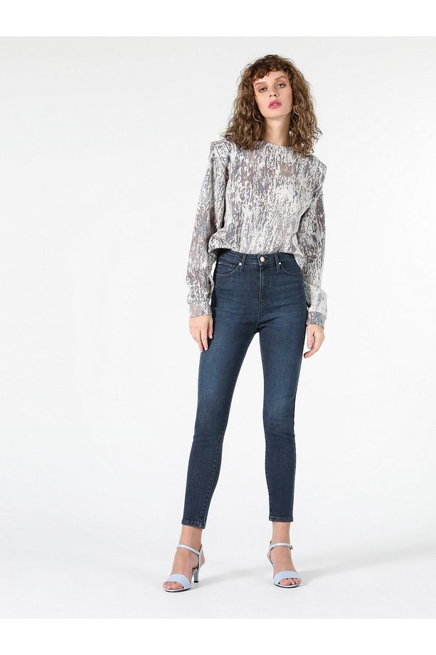 760 Dıana Super Slim Fit Yüksel Bel Dar Paça Kadın Denim Jean Pantolon - 3
