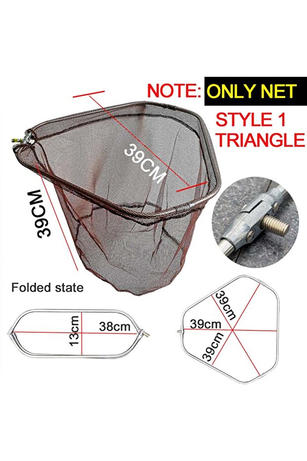 شبكة صيد JOSBY 3M/4M/2.1M شبكة هبوط قابلة للطي وخفيفة الوزن مصنوعة من ألياف الكربون لصيد سمك الشبوط...