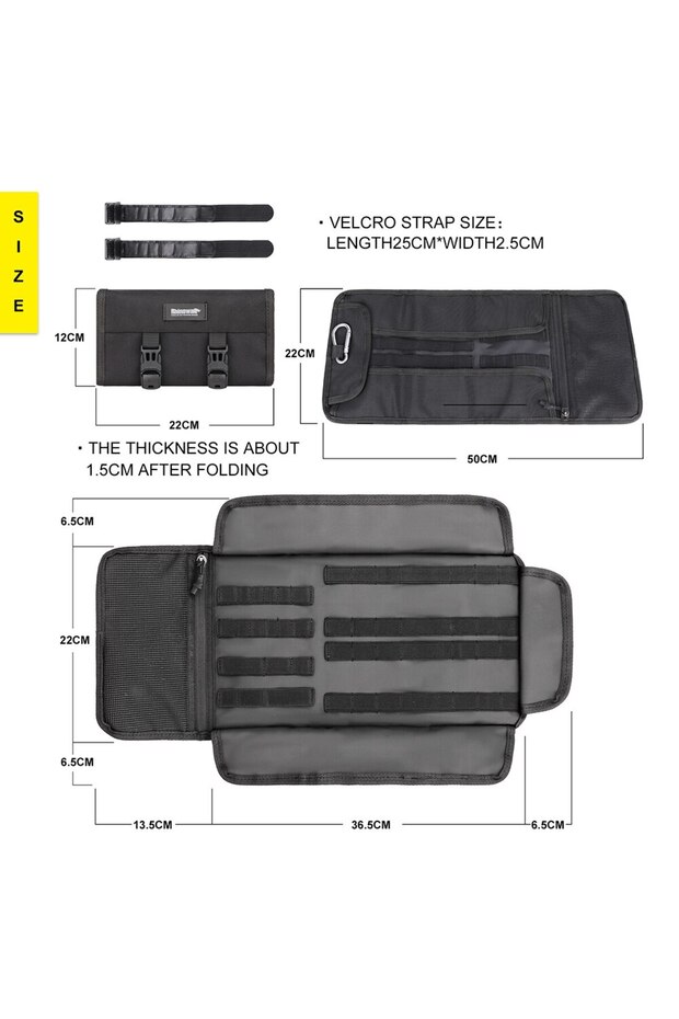 China Mainland MT103-Black Motorcycle Tool Roll Bag Portable Motor Saddlebags Si