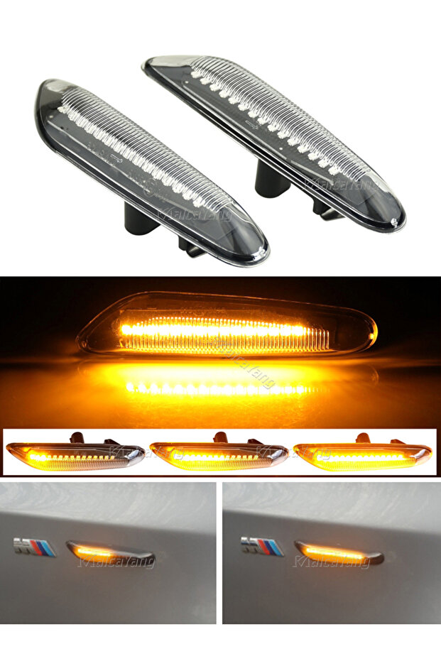 لسيارات BMW X3 E83 X1 E84 X5 X53 E60 E61 E46 E81 E82 E90 E92 E87 E88 مصابيح إشارة الانعطاف LED المتسلسلة الوامضة - 8