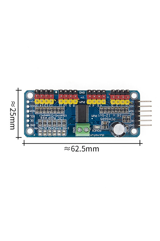 وحدة PCA9685 PCA9685PW 16 قناة 12 بت PWM Servo Shield Driver I2C Interface PCA9685 وحدة PCA9685 لـ