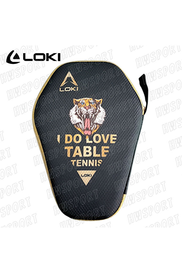 حقيبة مضارب تنس الطاولة LOKI من Tiger Black ذات الغلاف الصلب وحقيبة غطاء مضرب تنس الطاولة المتينة EVA I