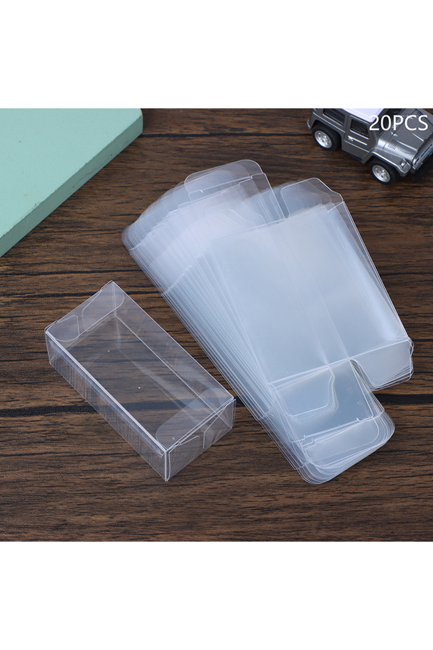 Transparent 20PCS Model Car Toy Display Box For 1:64 Transparent PVC Storage Holder Clear Box Case P