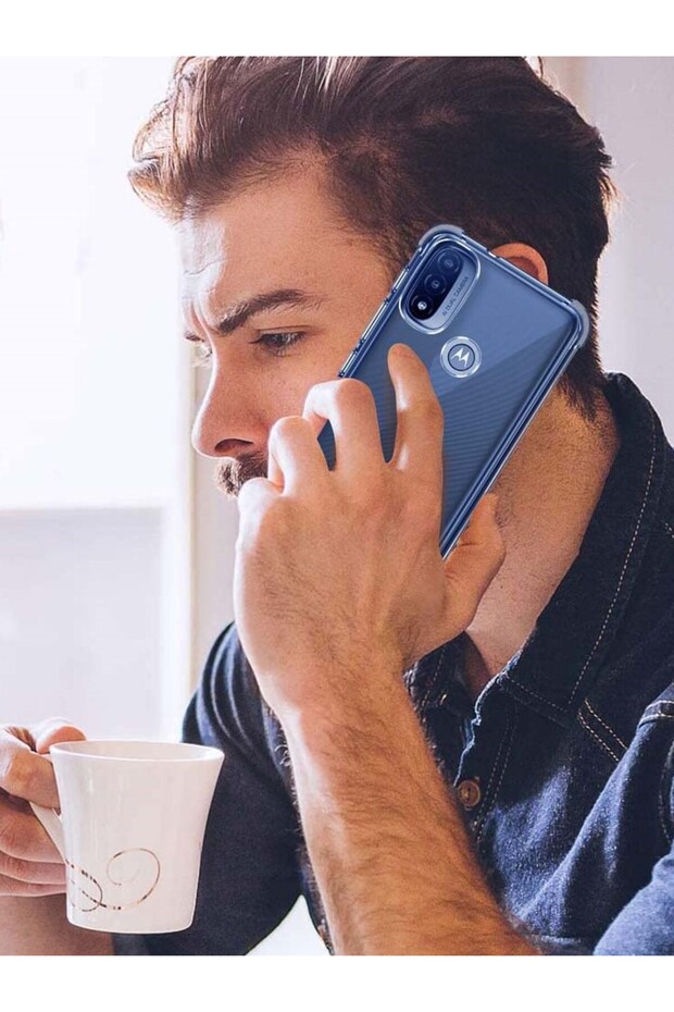 جراب شفاف سميك 1.5 مم مزود بوسادة هوائية لهاتف Moto E20، متوافق مع هواتف Moto E20، E30، E40، E22، E22i، E22s، E32، E32s، E6 Play E - 8