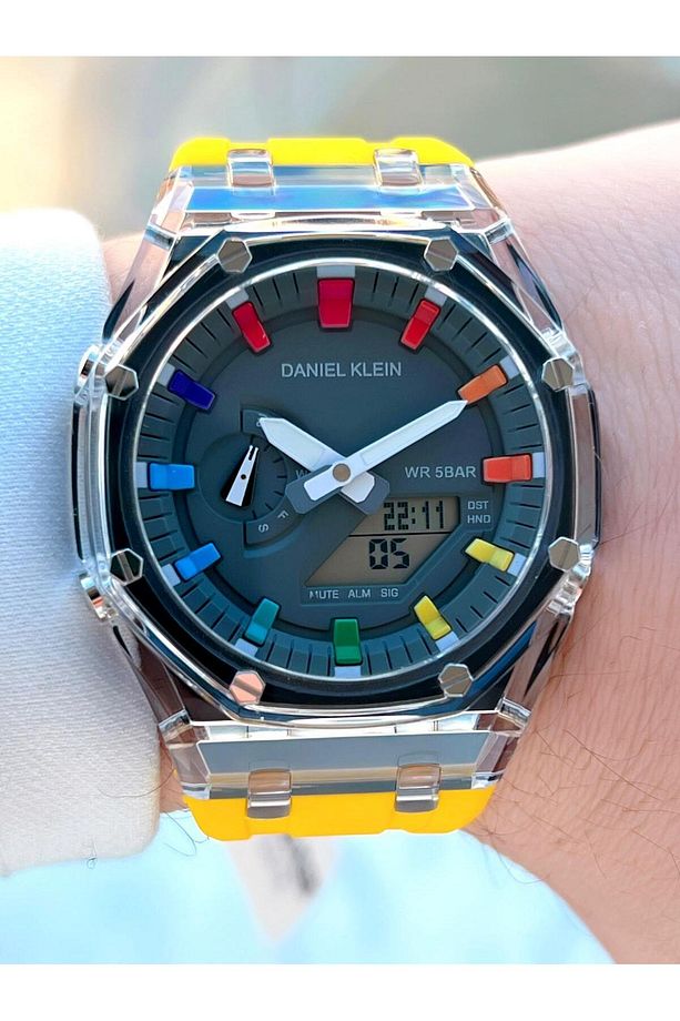 Silikon Kordon Dijital&Analog 50 Mt Suya Dayanıklı Erkek Kol Saati EDK.2100.2 - 4